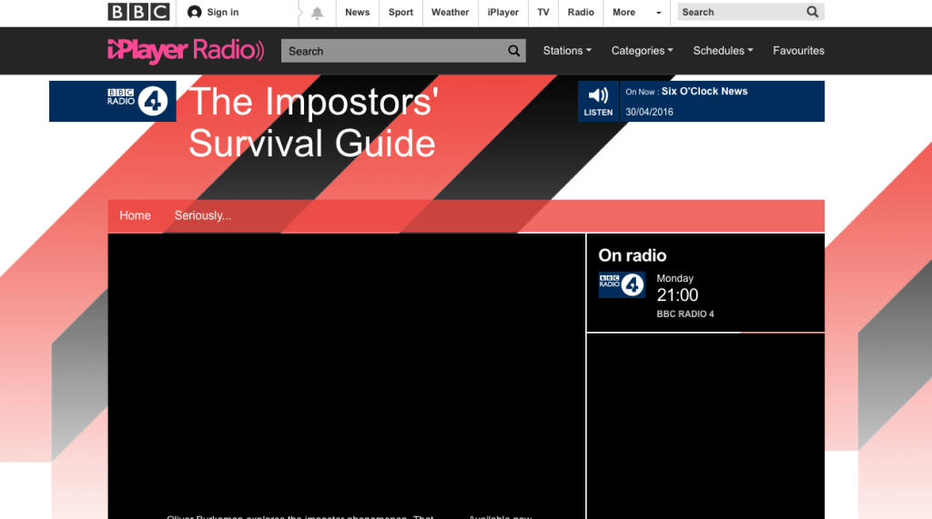 BBC Radio 4 - The Imposters' Survival Guide