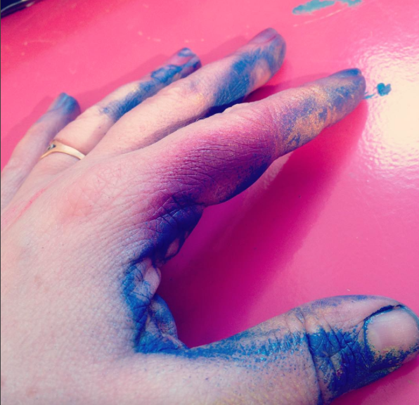 Nicki MacRae Art - paint covered hand