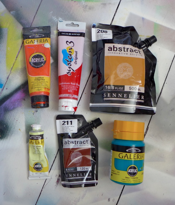 Nicki MacRae Art - Tubes, Tubs & Pouches of Acrylic Paint