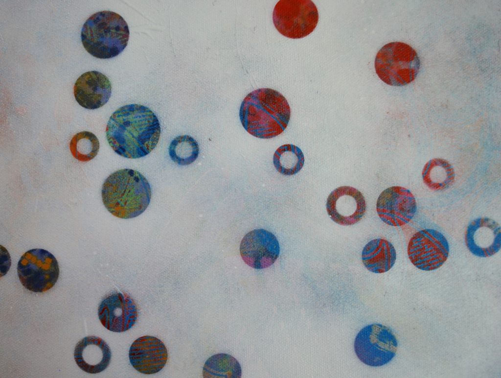 'Dots 15' abstract painting by Nicki MacRae