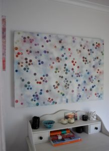 'Dots 15' abstract painting by Nicki MacRae
