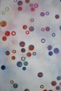 'Dots 15' abstract painting by Nicki MacRae