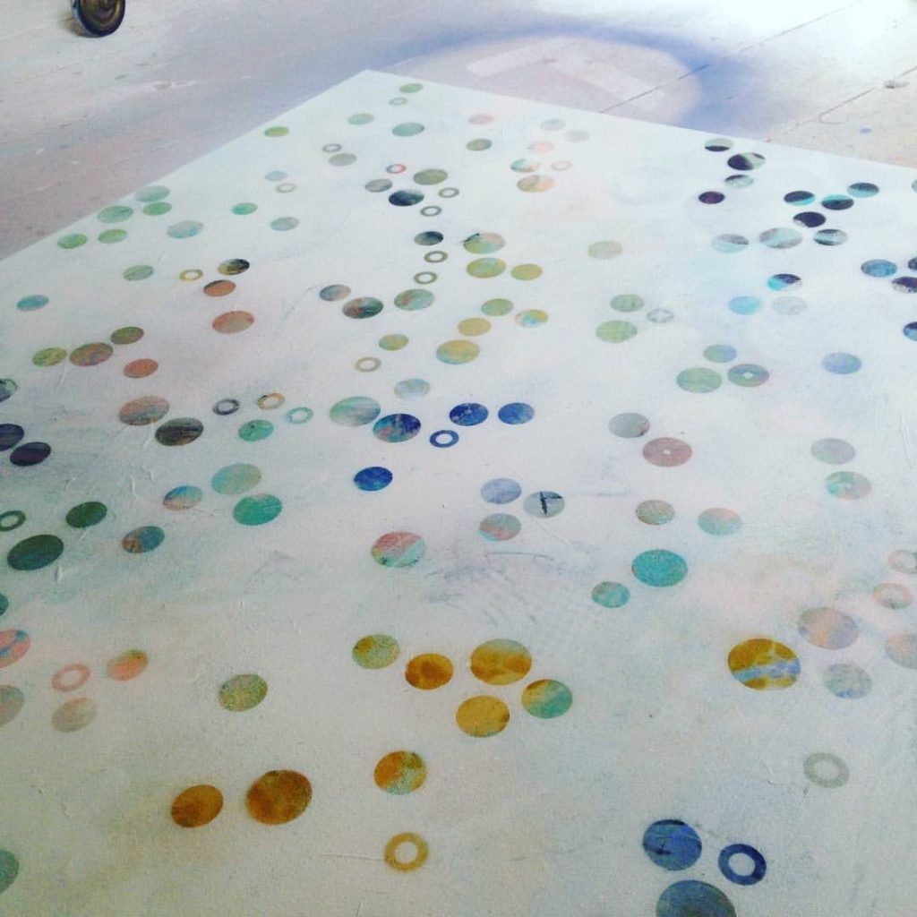 'Dots 2' abstract painting by Nicki MacRae