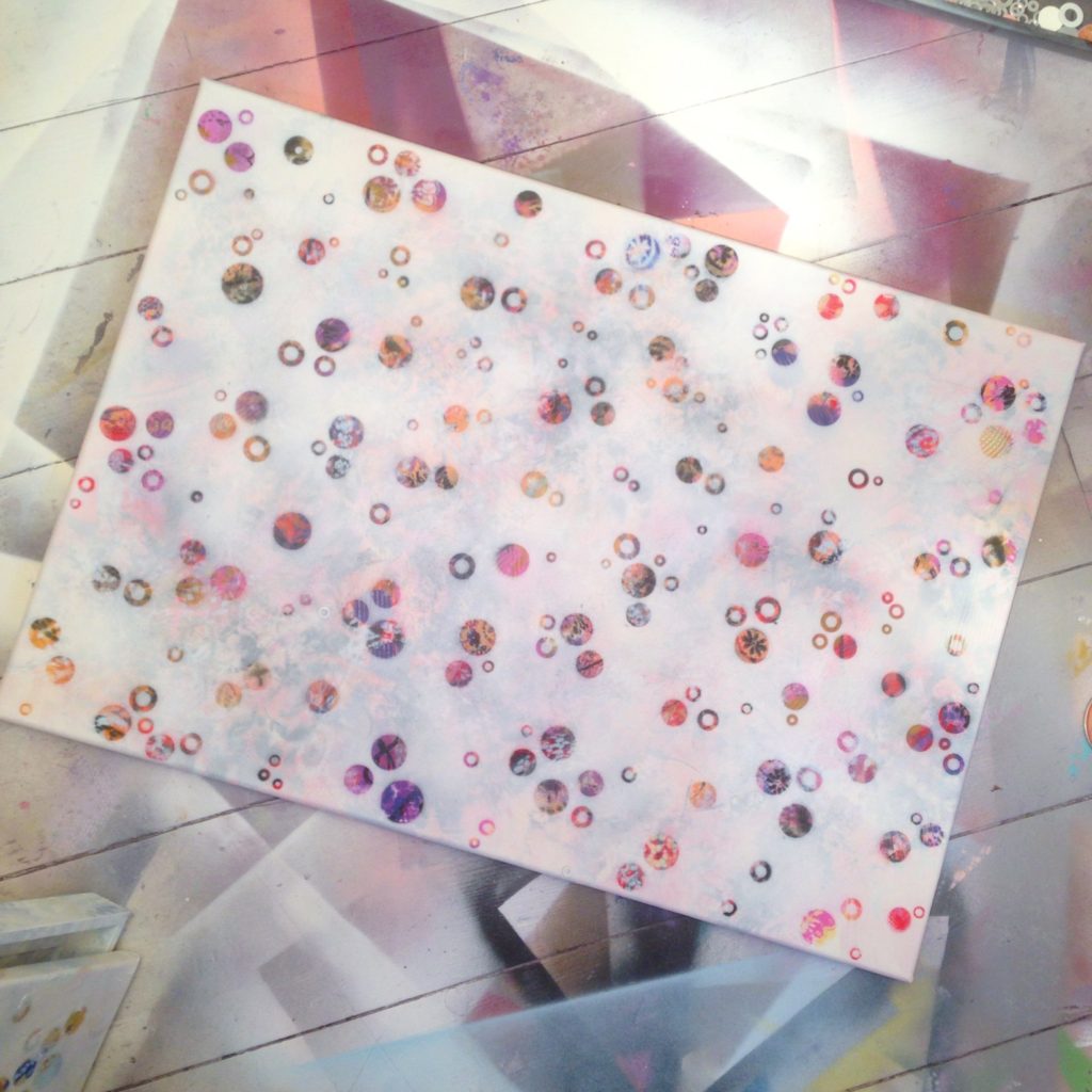'Dots 26' abstract painting by Nicki MacRae