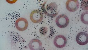 'Dots 1' abstract painting by Nicki MacRae