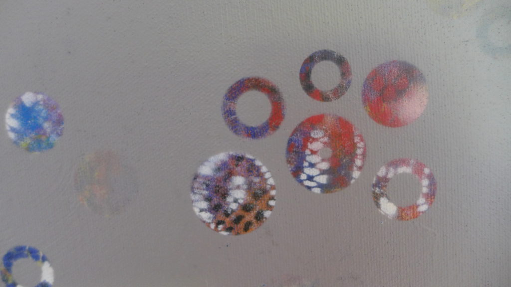 'Dots 23' abstract painting by Nicki MacRae