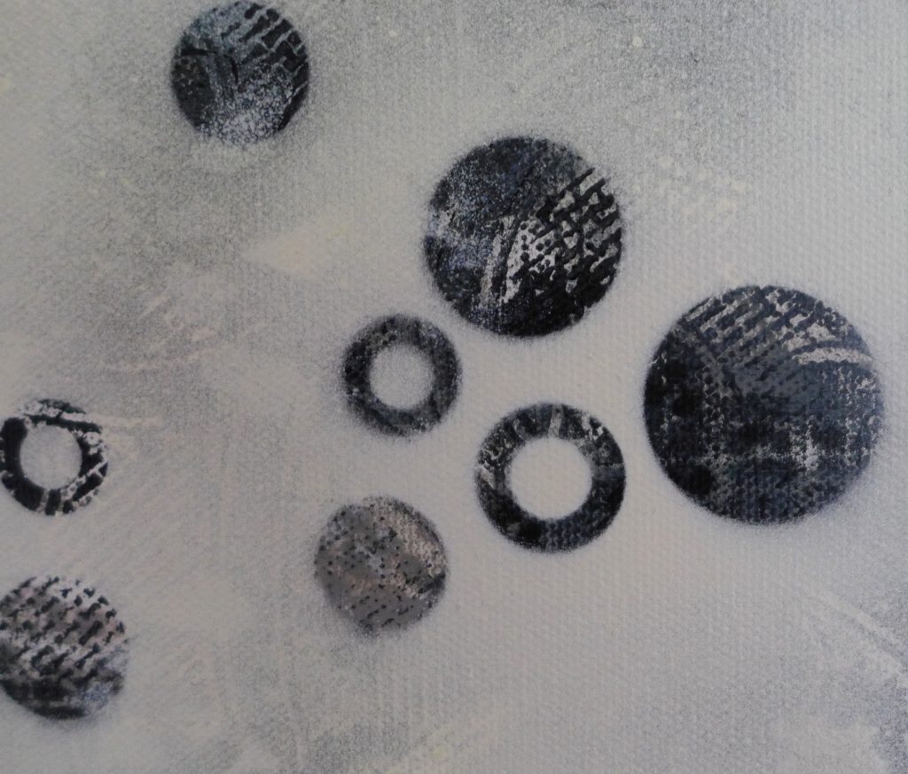 'Dots 24' abstract painting by Nicki MacRae