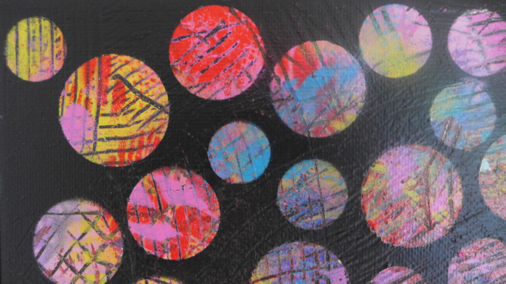 'Dots 17' abstract painting by Nicki MacRae