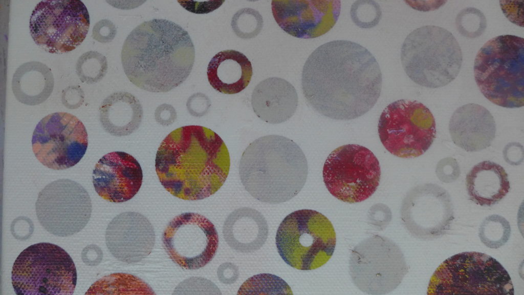 'Dots 14' abstract painting by Nicki MacRae