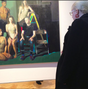Nicki viewing the 2018 BP Portrait Award Exhibition