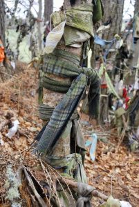 Woollen scarf at the Clootie Well