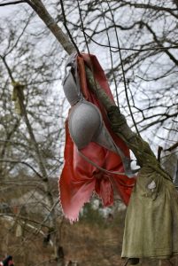 Nicki MacRae Art - Nude bra at the Clootie Well